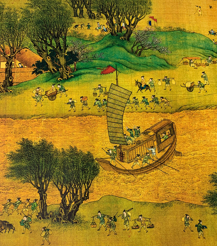 明仇英清明上河图全景国画长卷山水画富春山居图中国传世十大名画