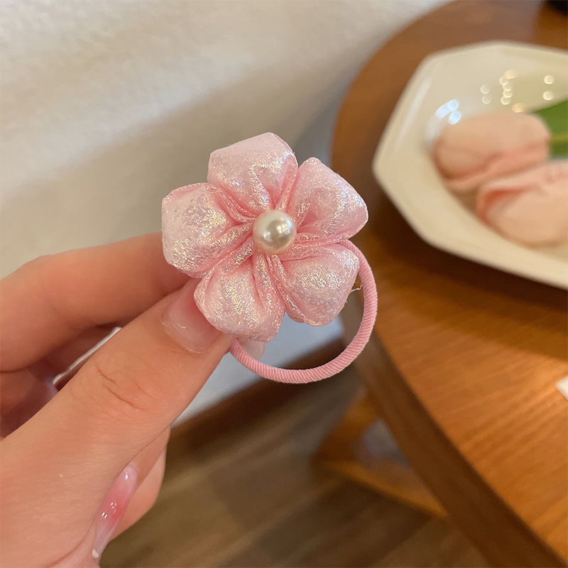 Flower Hair Band Cute Girl Hair Band Children's Headdress Flower Does Not Hurt Hair Accessories Good Elasticity Hair Accessories Hair Ring Women