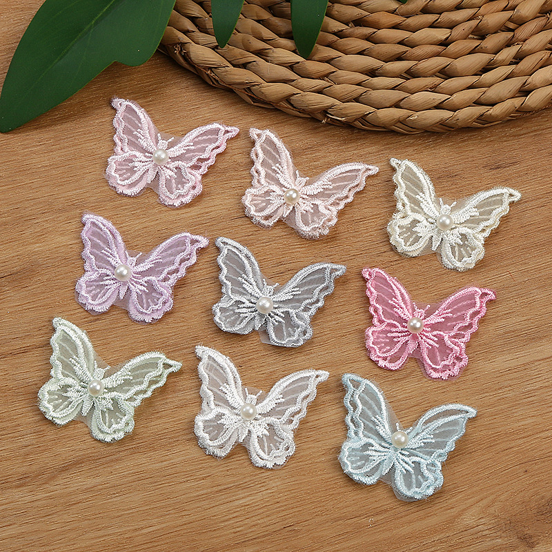 new single flower multi-color three-dimensional pansy polyester lace diy accessories wedding lace wholesale