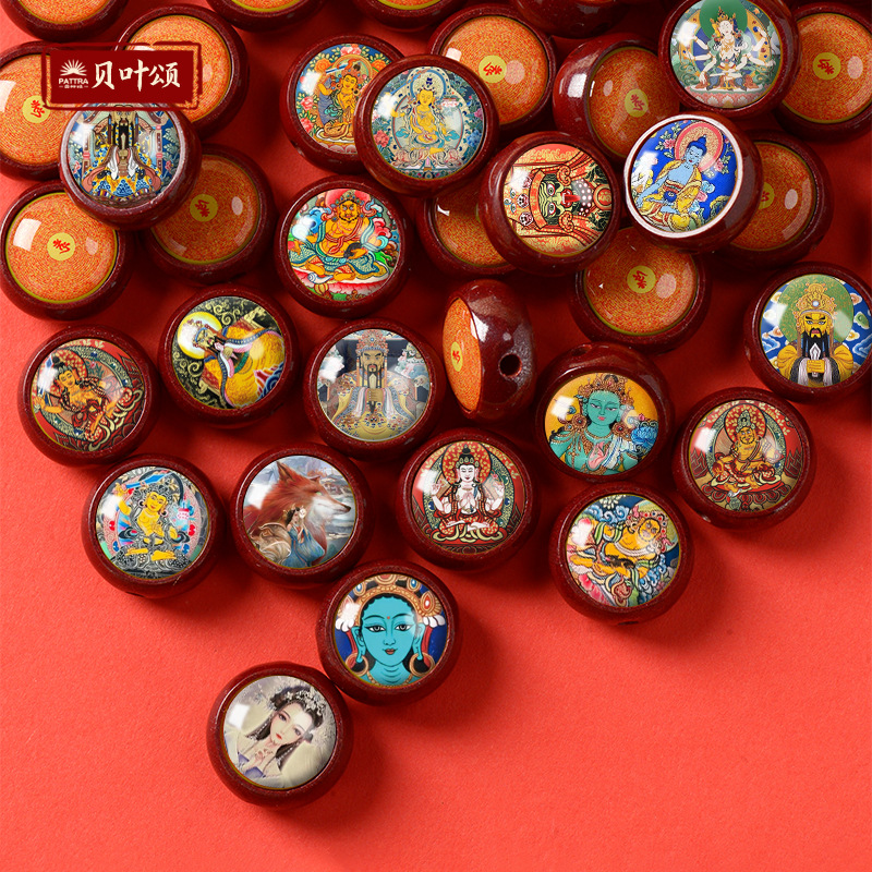 cinnabar thangka pendant bracelet girls niche beaded diy accessories ornaments wholesale pendant handmade scattered beads bracelet