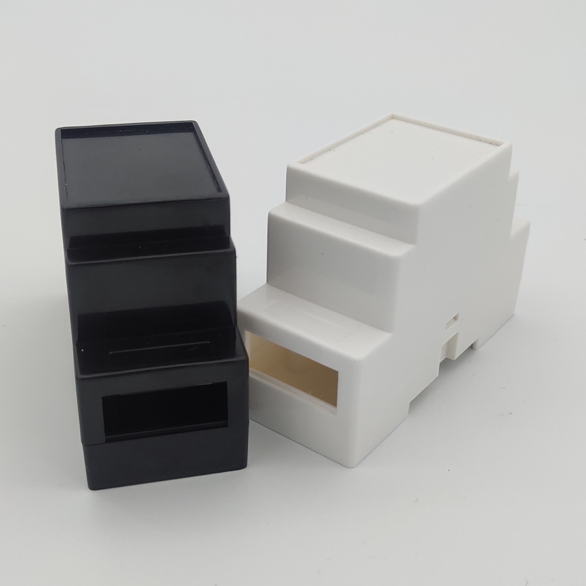 导轨电器盒 卡轨式模块壳 控制器外壳 abs塑料机壳 精密模具制作