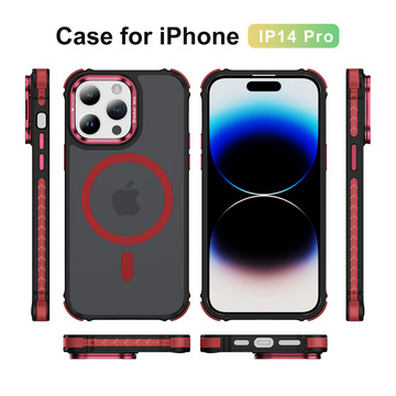 跨境适用苹果iphone14 pro 彩虹1号肤感磁环支架手机壳 厂家上新