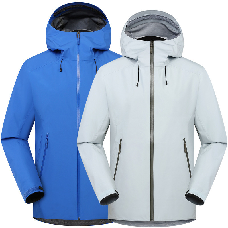 鸟户外连帽冲锋衣情侣硬壳防水防尘超轻全压胶运动登山服防风外套