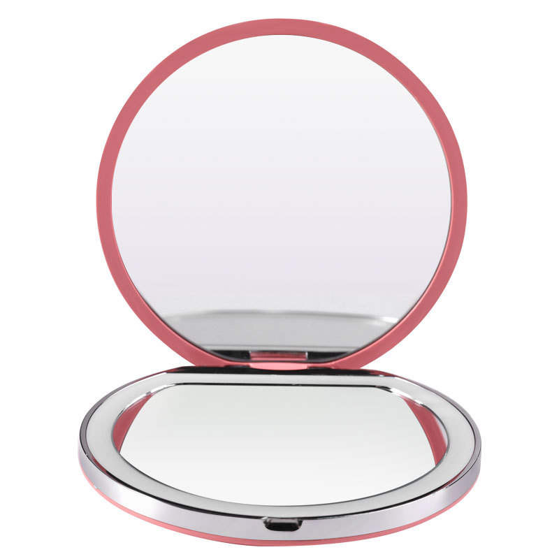 Led Folding Mirror Flip Cosmetic Mirror Desktop Double-Sided Vanity Mirror Portable Mirror Small Mirror 3 Times Magnifying Glass