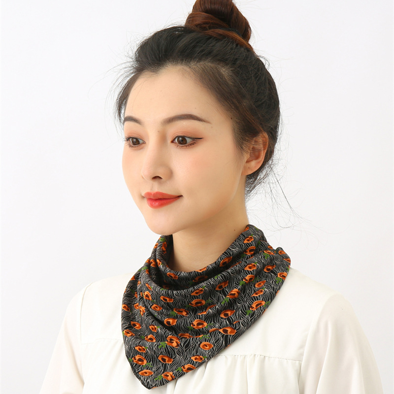 三角巾围脖女春季护颈脖套韩百搭保暖时尚丝巾薄款假领子新款围巾