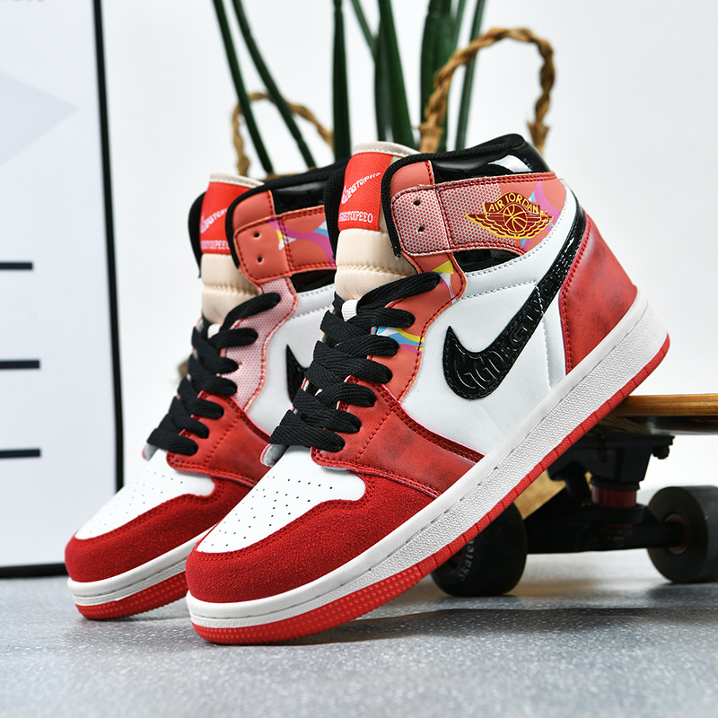 莆田aj男鞋高帮酒红板鞋篮球鞋男女情侣款青少年运动休闲时尚潮鞋