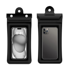 跨境新款三层密封魔术贴手机防水袋可触屏三折气囊充气防水手机套