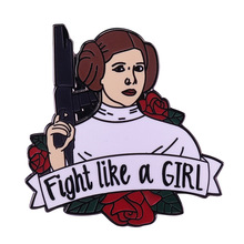 独立女子胸针一样战斗星球大战公主莉亚别针女孩力量徽章