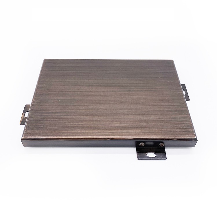 0厚外墙装饰铝板 古铜色铝单板幕墙 仿古铜拉丝铝单板幕墙