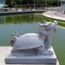 水池喷水石雕龙头龟雕刻水池风水景观雕塑厂家直供