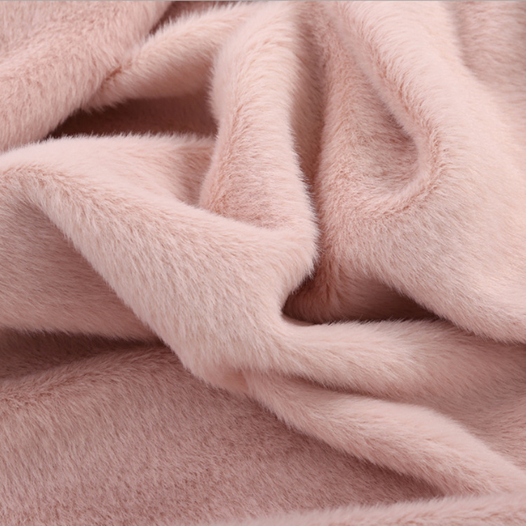 水貂绒 雪貂绒玉狐绒 服饰经编仿皮草高低毛面料厂家现货7mm长