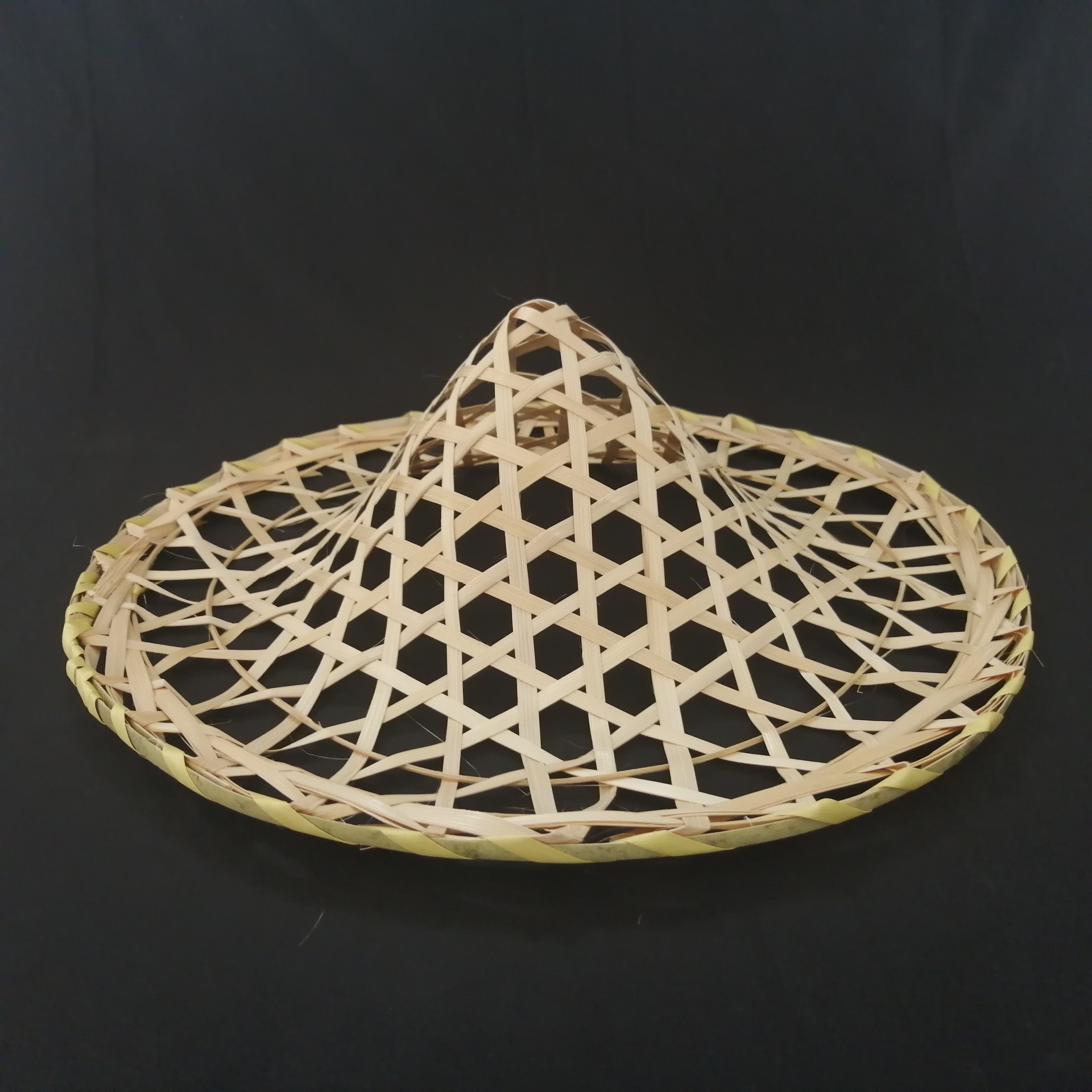 儿童成人款镂空表演摄影道具竹编斗笠灯罩帽子