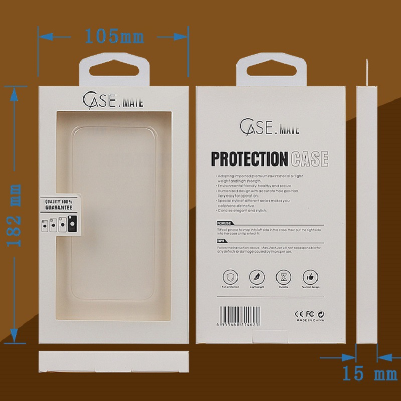 新款白色潮牌手机壳纸盒适用苹果15 pro max华为小米通用手机套盒