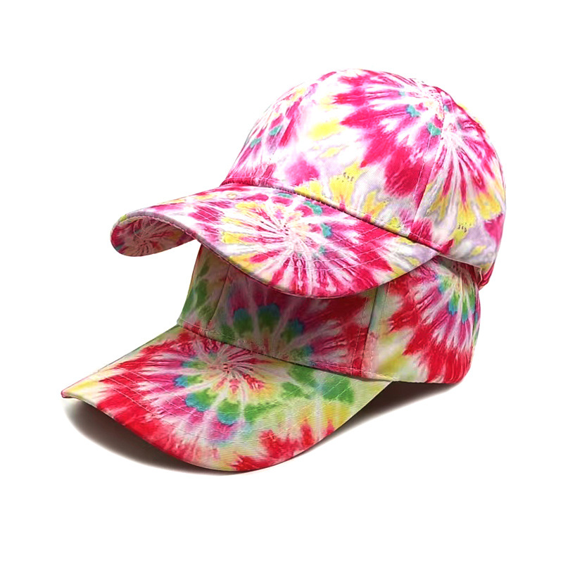 European and American New Rainbow Baseball Cap Foreign Trade Men's and Women's Printed Fashion All-Match Peaked Cap Outdoor Personality Sun Protection Hat Tide