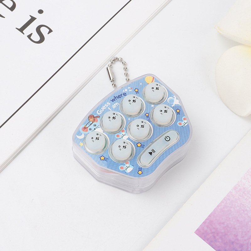 Mini Handheld Whac-a-Mole Toy Mini Toys Keychain Cute Cartoon Hanging Ornaments Gift Video Game Machine