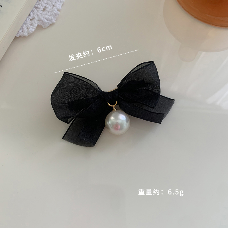 New Fabric Craft Metal Updo Hairpin Minimalistic Temperamental U-Shaped Updo Bow Hair Clasp Bun Hairpin Pin