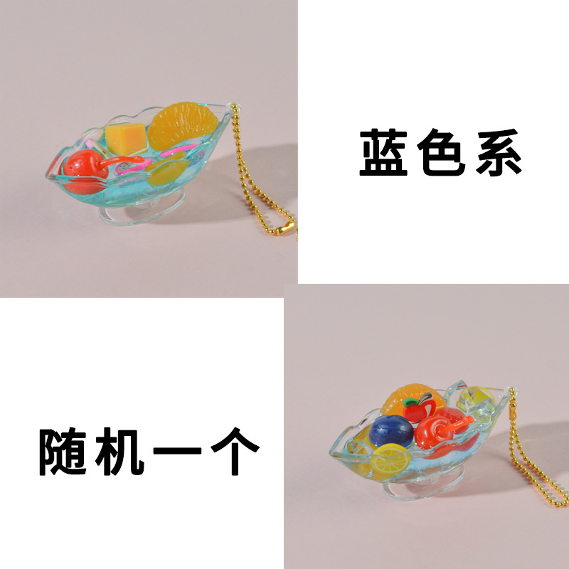 New Simulation Fruit Fishing Dessert Pendant Sweet Wind Simulation Iced Cherry Strawberry Candy Toy Fruit Tea Ornaments