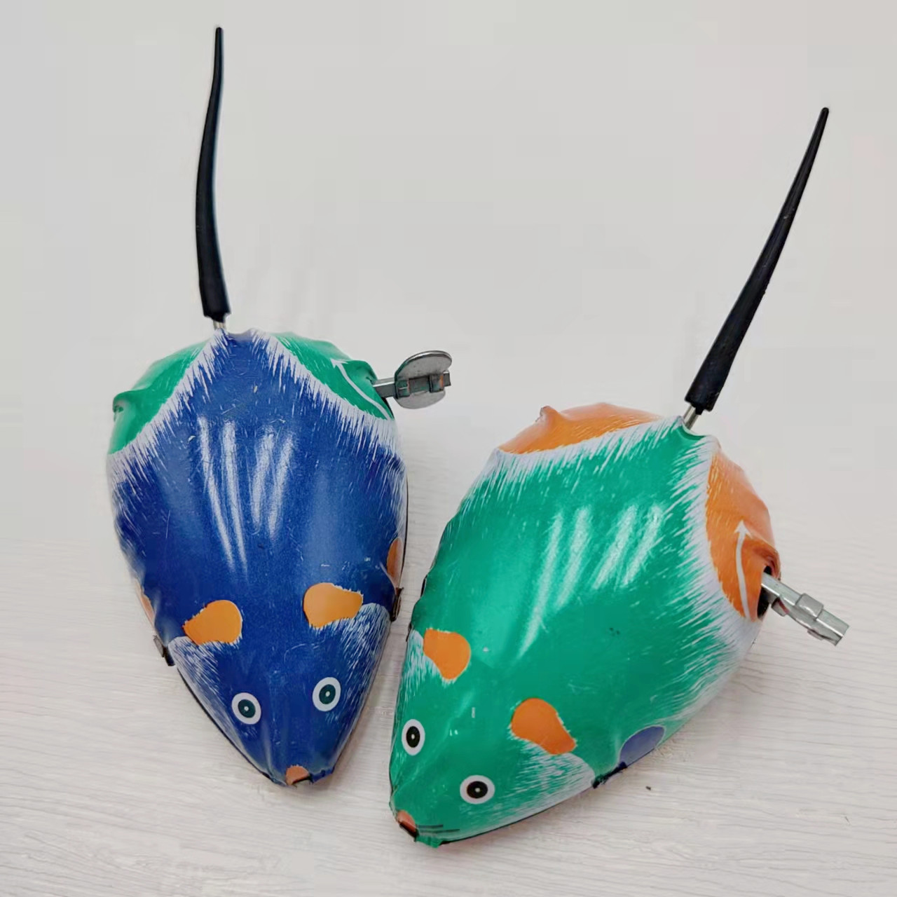 80后怀旧经典 铁皮老鼠 上发条小老鼠玩具 儿童玩具 铁皮老鼠