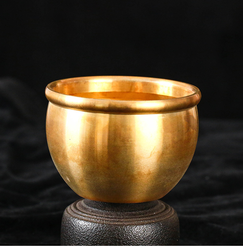 纯铜百福缸聚宝盆吸金铜缸招财铜摆件铜香炉黄铜工艺品会销礼品