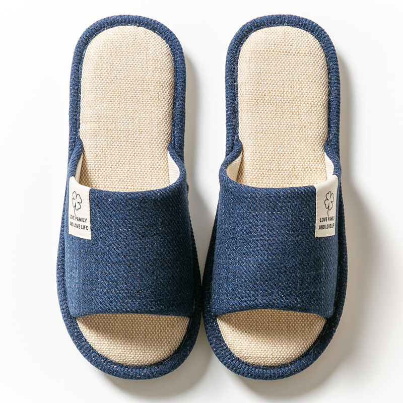 2022 Spring and Autumn Linen Slippers Couple's Home Slippers Indoor Couple Slippers Ladies Home Sandals Batch