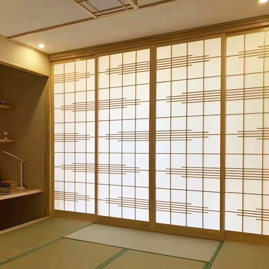 日式推拉门格子门障子纸吊轨移门隔断推拉门榻榻米门窗和室折叠门