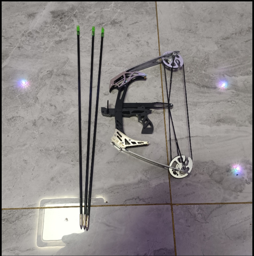 迷你猎鹰复合弓小型弓金属弓箭滑轮弓射箭器材非直拉反曲弓跨境