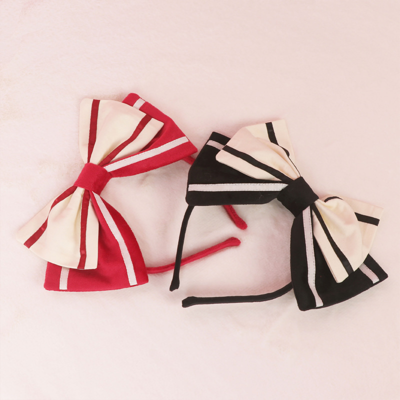 现货迷失夜kc原创lolita发箍洛丽塔蝴蝶结头箍lo娘发带软妹头饰