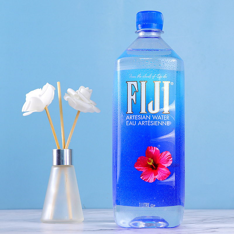 斐泉fiji water斐济天然矿泉水1l/1000ml12瓶英文版进口斐济水
