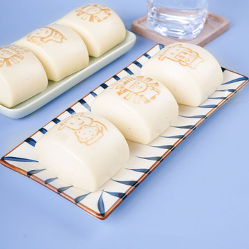 粮觅大白牛奶馒头小白奶香包速冻面点加热即食儿童早餐半成品批发