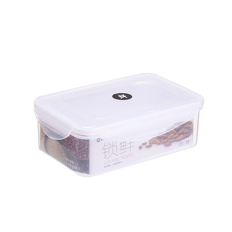 Japanese-Style Refrigerator Crisper Plastic Food Storage Box Rectangular Sealed Microwave Lunch Box Kitchen Fruit and Vegetable Pickles