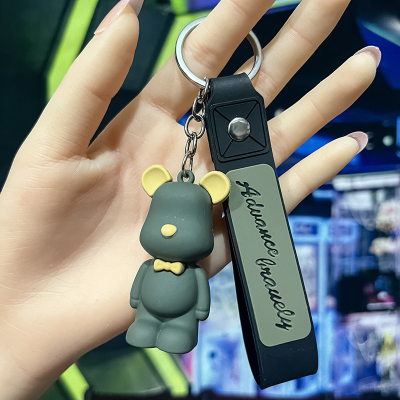 Creative Trend Nordic Bow Tie Bear Violent Bear Keychain Doll Automobile Hanging Ornament Couple Promotional Gift Key Chain