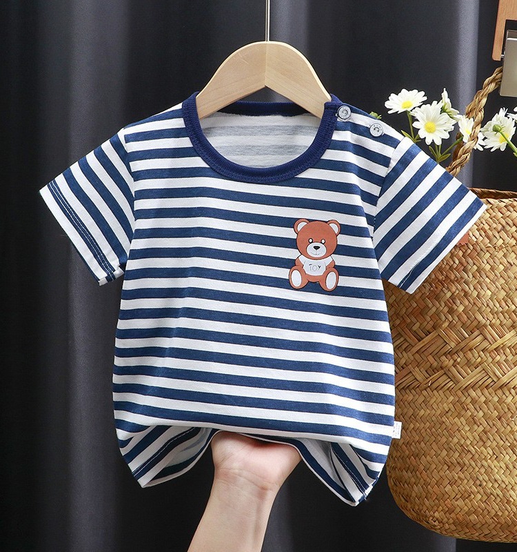 婴儿短袖t恤衣服女童男童夏装童装半袖上衣0岁1幼儿3宝宝女-阿里巴巴