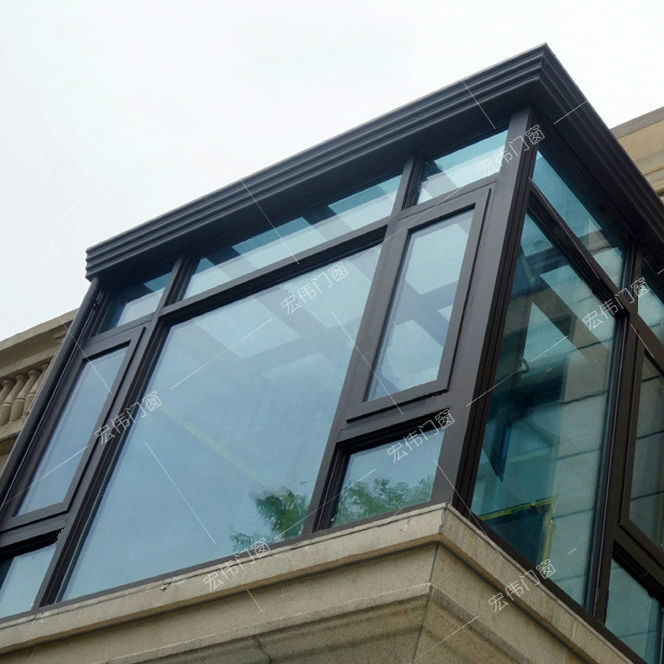 断桥铝铝合金门窗封阳台隔音密封窗平开落地窗推拉阳光房