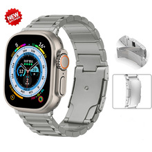 适用于apple watch 6 三珠钛合金表带 新款 苹果表带手链22mm表带