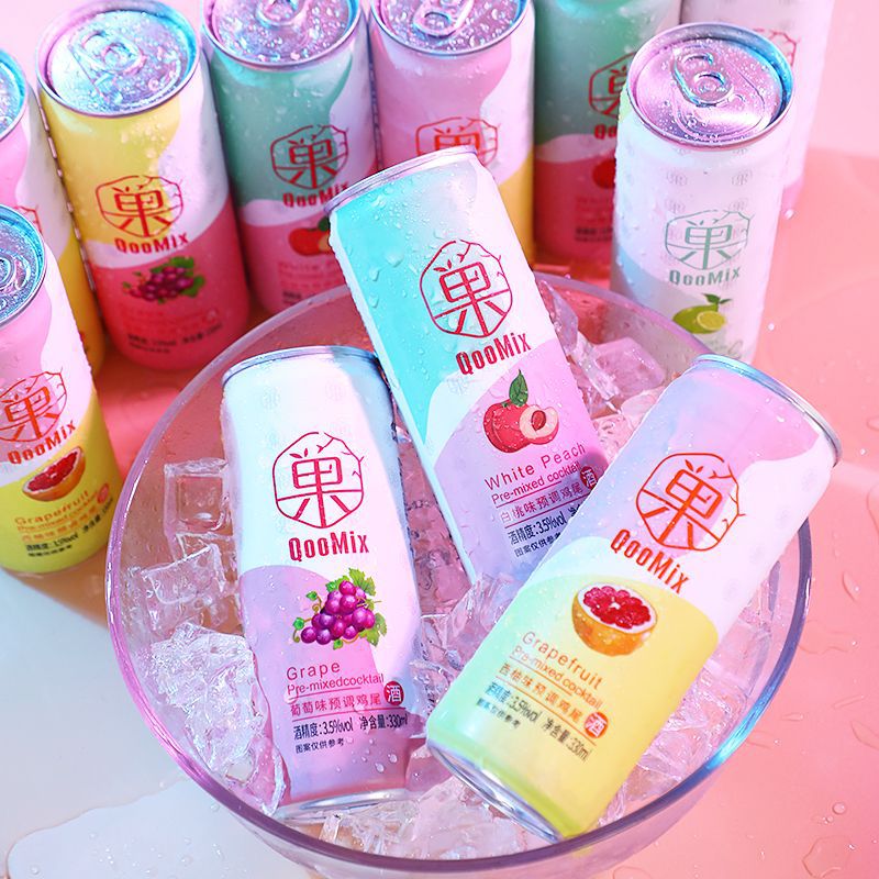 4罐 鸡尾酒微醺330ml易拉罐 洋酒果酒味甜酒少女水果酒味学生酒