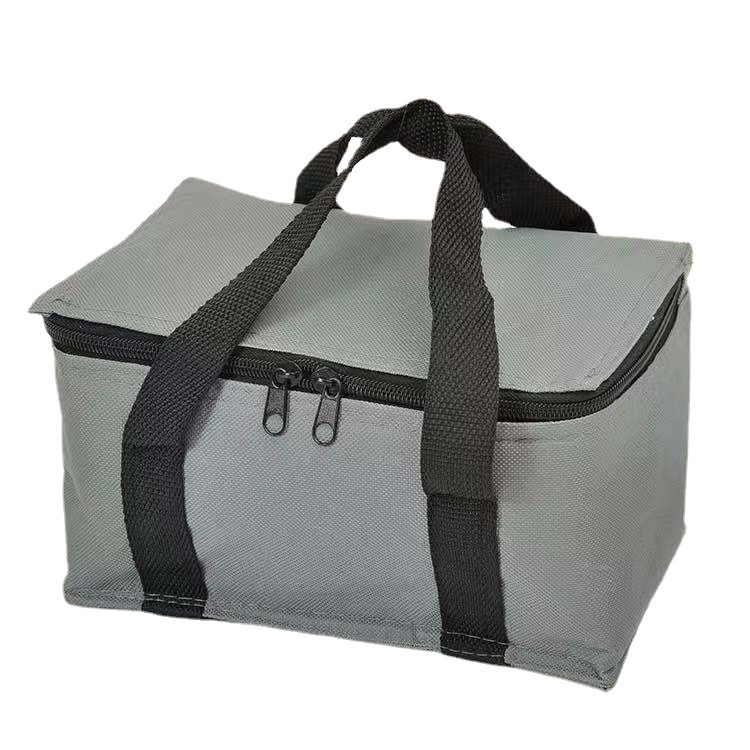 加厚拉链款牛津布保温饭盒袋户外便携手提式简约野餐保冷包外卖包