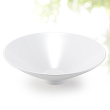 密胺碗商用仿瓷餐具塑料白色凉皮碗拌面碗汤碗日式斗笠浅口大海碗