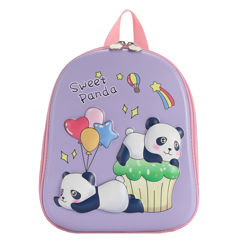 3D Lesser Panda Children Hardshell Bag Cute Fashionable Stylish Primary School Student Eggshell Bag Trend All-Match School Bag