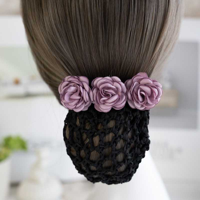 护士头花女职业发网网兜空姐银行酒店盘发饰品发夹工作上班盘头网