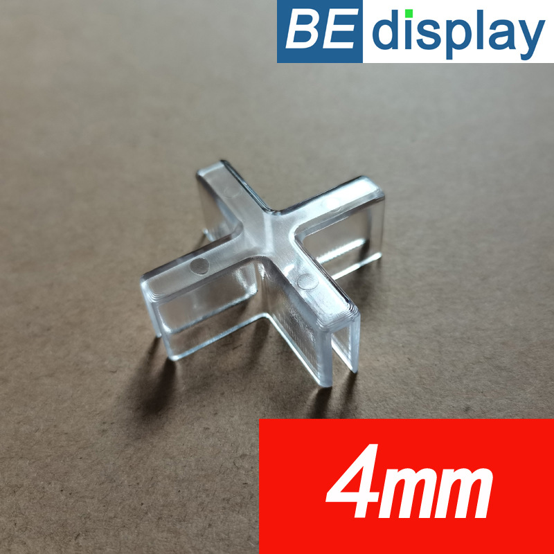 塑料十字卡扣学校桌面飞沫隔离板分隔十字夹 4mm厚度十字卡扣夹子