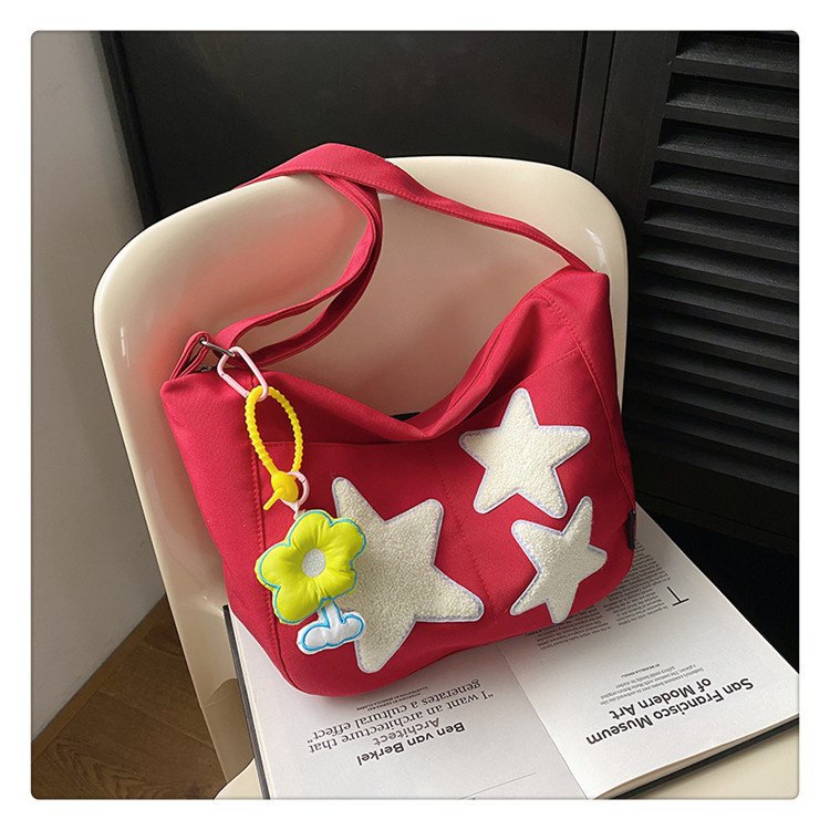 Japan and South Korea Cute Five-Pointed Star Crossbody Bag Women's Class Leisure Backpack Large Capacity School Bag Fashion Women's Bag