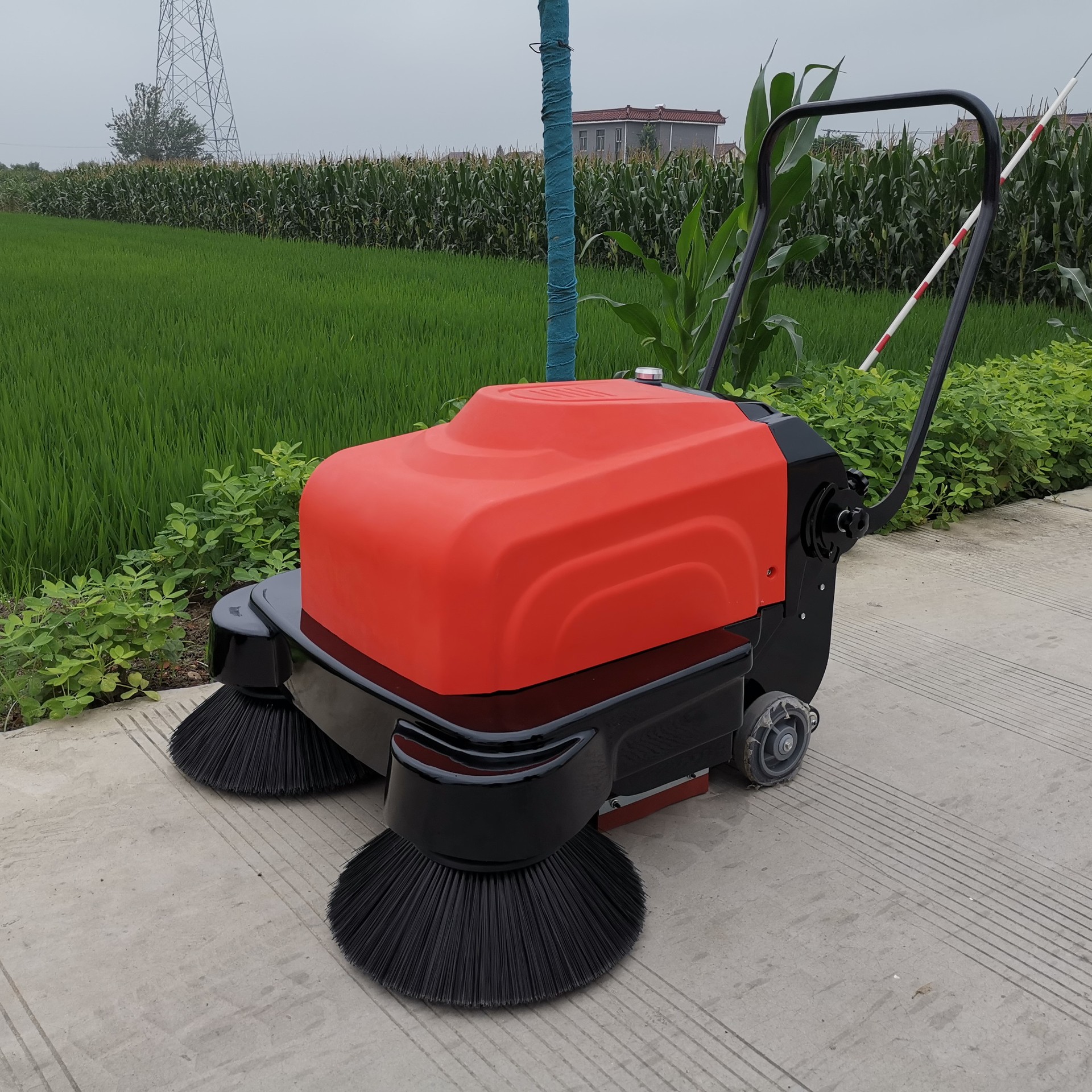 手推电动扫地机小型扫地车清扫机工厂车间仓库物业电动喷雾扫地机