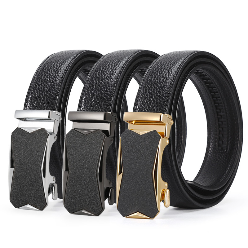 Cross-Border Wholesale Belt Men‘s Casual Business All-Match Belt Suit Pants Men‘s Alloy Automatic Buckle Belt Factory Direct Sales