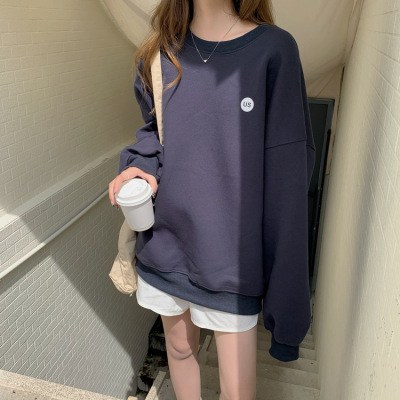 秋冬季加绒加厚卫衣女oversize2021新款慵懒风外套潮ins宽松上衣