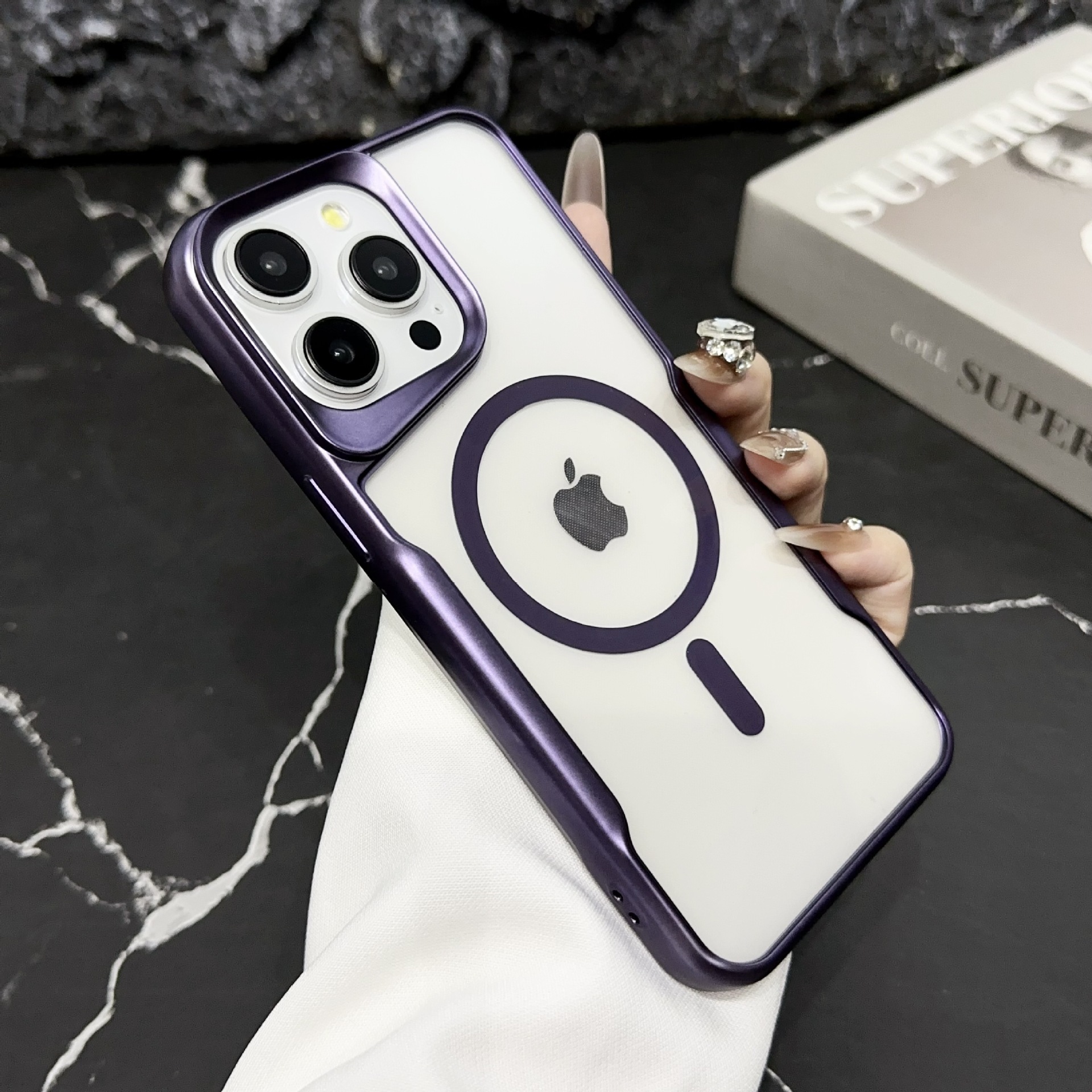 小蛮腰刀锋磁吸适用苹果15promax手机壳iphone14透明12防摔11护甲