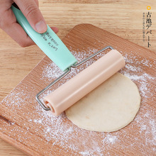 日本ECHO手柄滚轮式擀面杖烘焙杖棒棍擀饺子面条皮家用烘焙工具