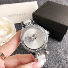 批发手表豪华女士手表水晶日本movt不锈钢后背银色不锈钢复古手表