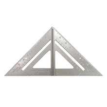 银色7英寸英制三角尺90度加厚角尺铝合金木工测量直角尺子