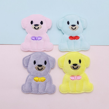 新款电脑绣花可爱卡通小狗刺绣布贴衣服装饰鞋袜围巾饰品装饰配件