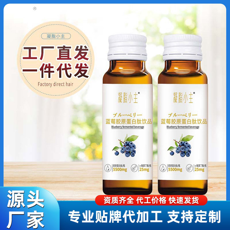 蓝莓果汁益生元酵素饮品 低聚肽复合果蔬饮料 胶原蛋白果蔬汁批发